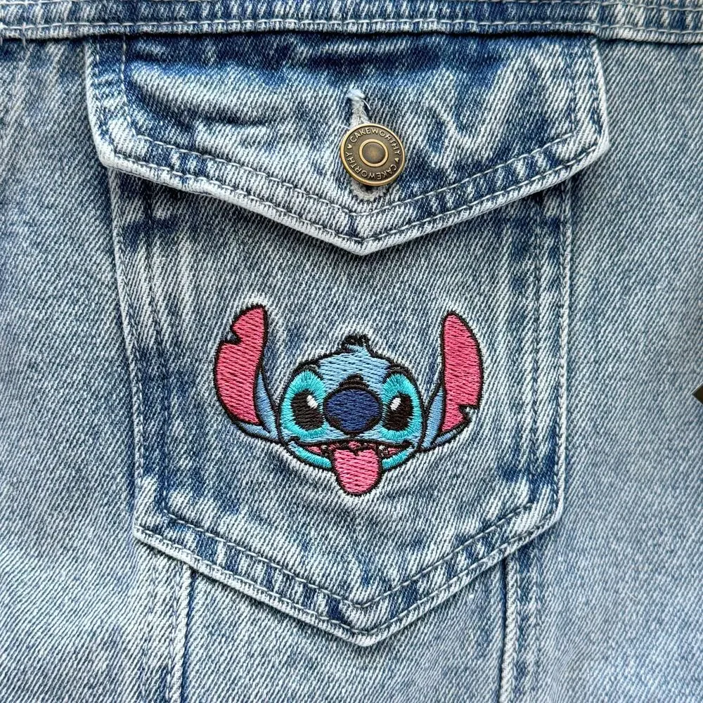 Cakeworthy Disney Lilo Stitch Denim Jacket Scrump Pudge Large